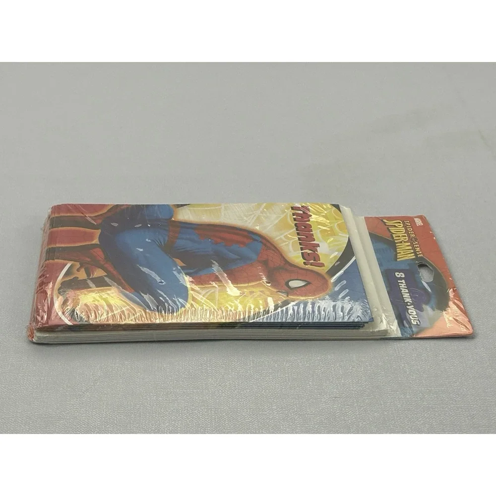 2010 Marvel Spider-Man 8 Thank You Cards Hallmark Party Express Sealed NOS USA
